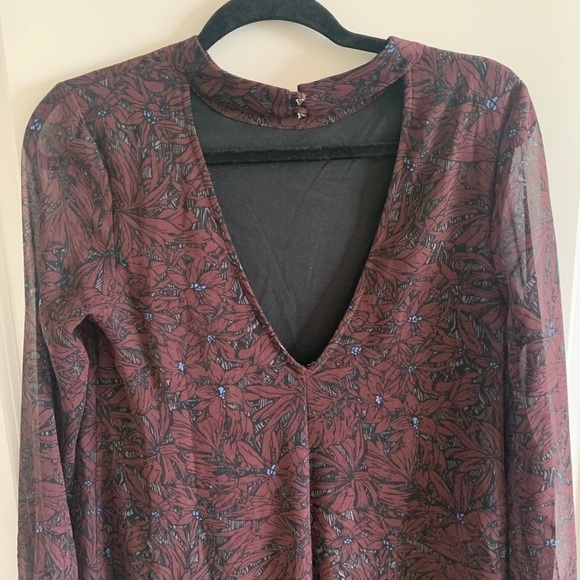 - Astr Floral Chiffon Back Cutout Shift Mini Dress Small - Picture 13 of 14